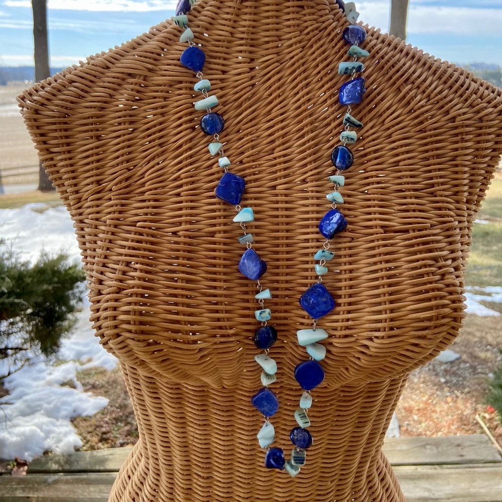 Vintage Blue Stone Necklace